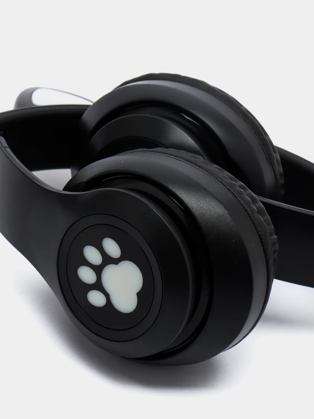 Черный беспроводные наушники Bluetooth, со светящимися ушками, детские