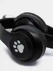 Черный беспроводные наушники Bluetooth, со светящимися ушками, детские
