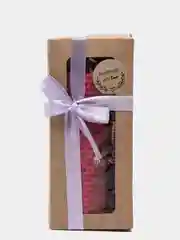 Розовый свеча из вощины декоративная, в подарочной упаковке
