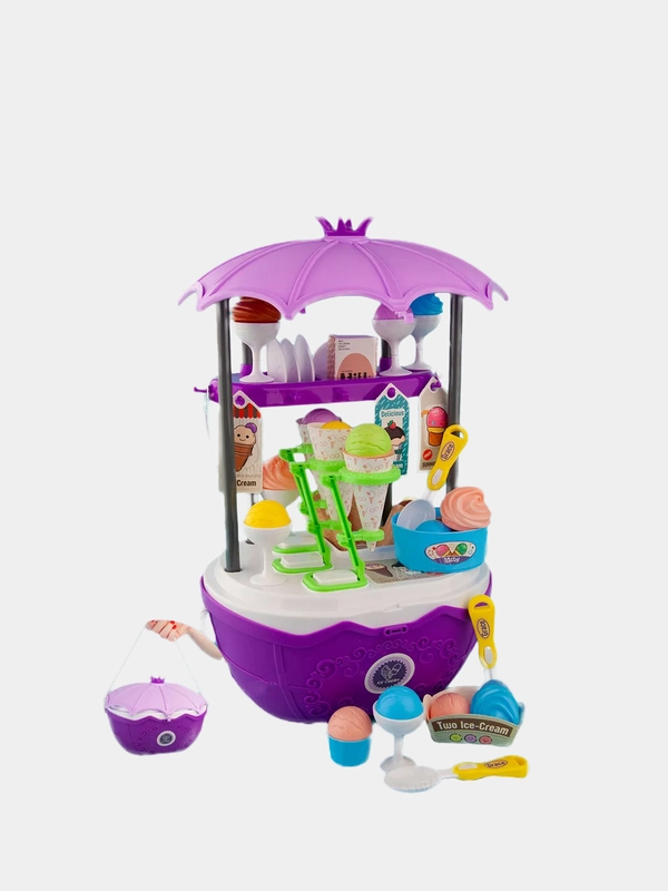 Игровой набор "Магазин мороженого" для детей в чемодане