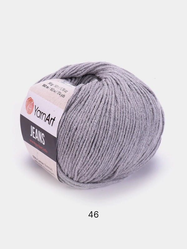 Пряжа YarnArt Jeans, 55% Хлопок, 45% Акрил, 50 г, 160 м  (часть1) Ярн Арт Джинс