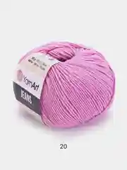 Коралловый пряжа YarnArt Jeans, 55% Хлопок, 45% Акрил, 50 г, 160 м  (часть1) Ярн Арт Джинс