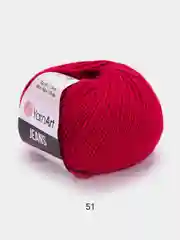 Терракотовый пряжа YarnArt Jeans, 55% Хлопок, 45% Акрил, 50 г, 160 м  (часть1) Ярн Арт Джинс