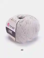 Серебряный пряжа YarnArt Jeans, 55% Хлопок, 45% Акрил, 50 г, 160 м  (часть1) Ярн Арт Джинс