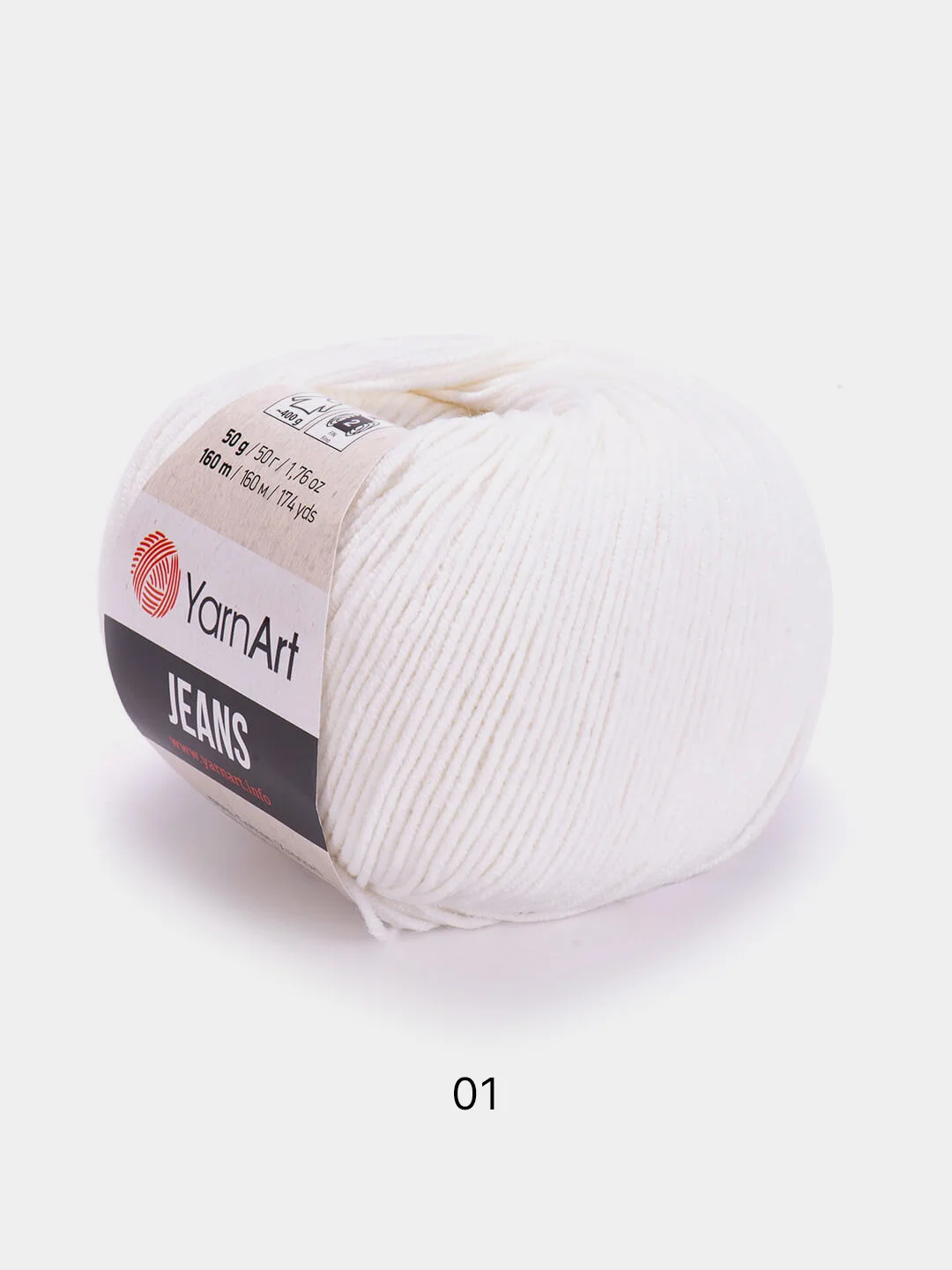 Прозрачный пряжа YarnArt Jeans, 55% Хлопок, 45% Акрил, 50 г, 160 м  (часть1) Ярн Арт Джинс