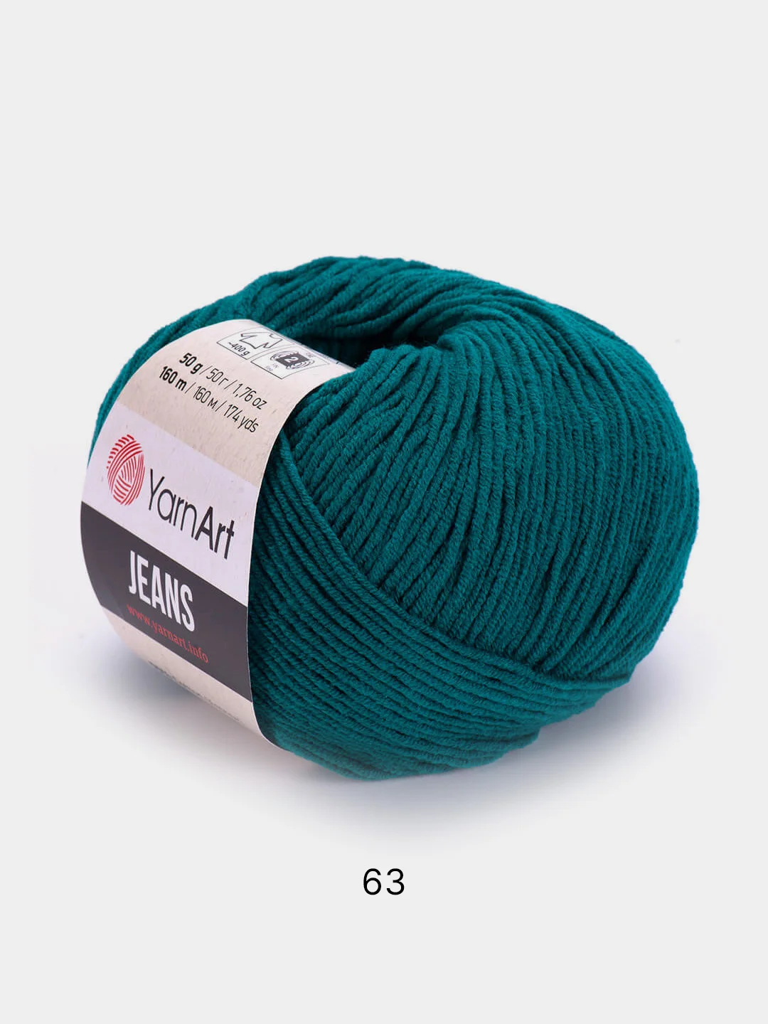 Морской пряжа YarnArt Jeans, 55% Хлопок, 45% Акрил, 50 г, 160 м  (часть1) Ярн Арт Джинс