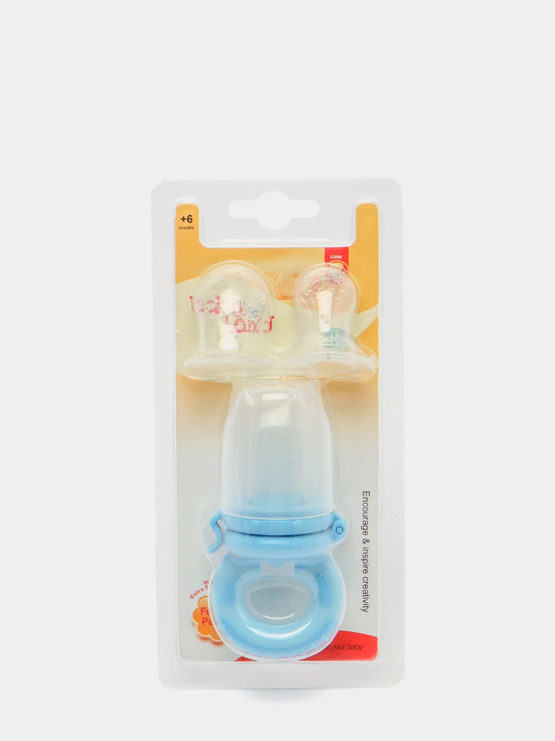 Голубой ниблер Baby Land для введения прикорма с 3-мя силиконовыми насадками