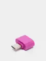 Пурпурный переходник OTG  USB - MicroUSB