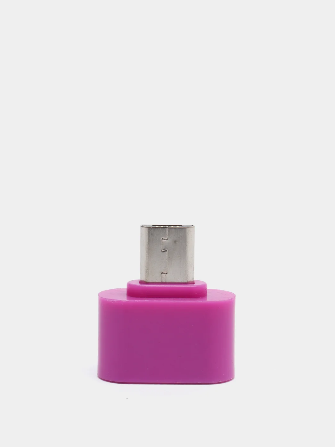 Пурпурный переходник OTG  USB - MicroUSB