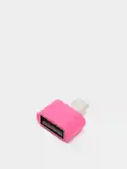 Фуксия переходник OTG  USB - MicroUSB