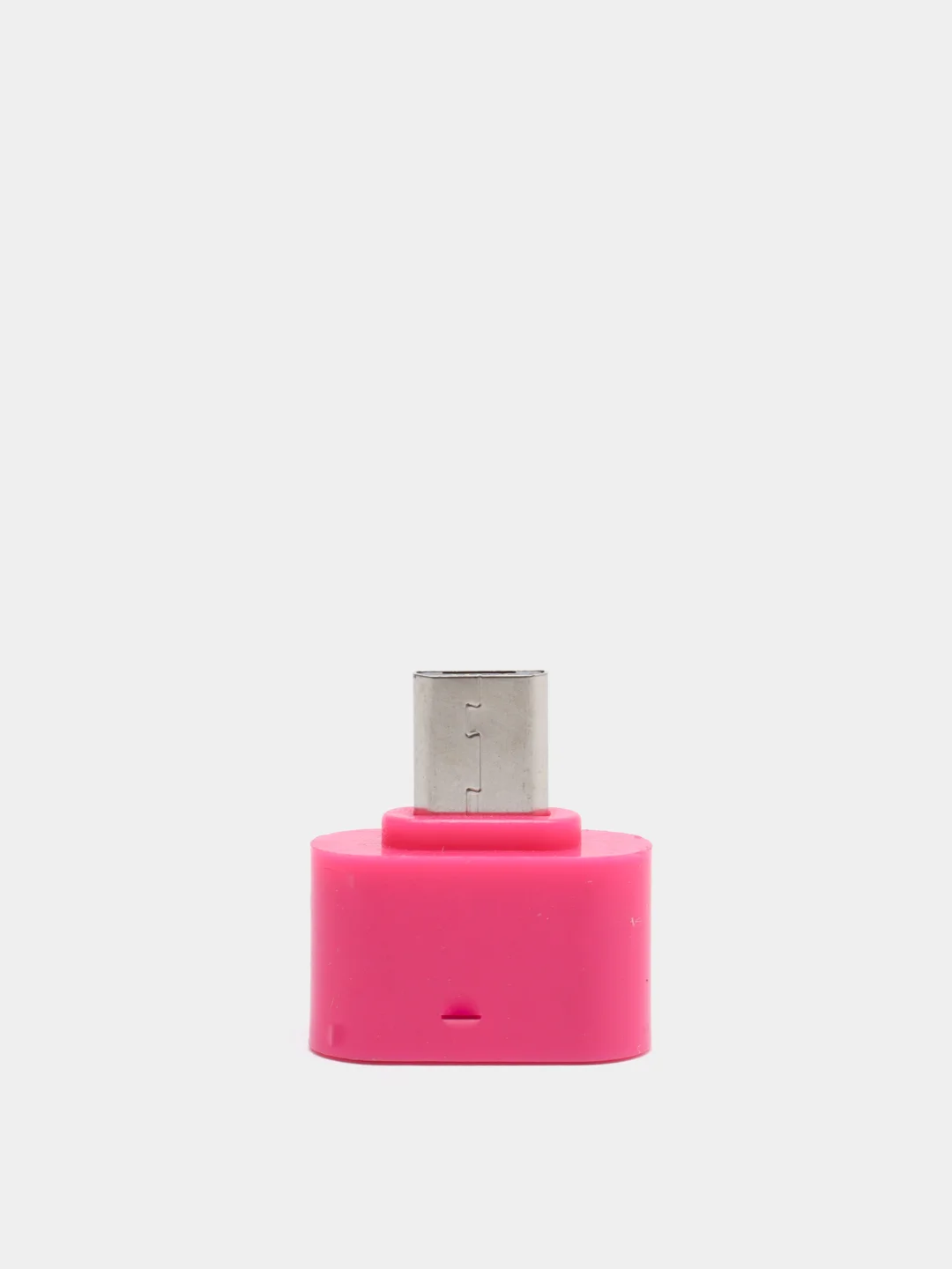 Фуксия переходник OTG  USB - MicroUSB