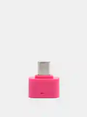 Фуксия переходник OTG  USB - MicroUSB