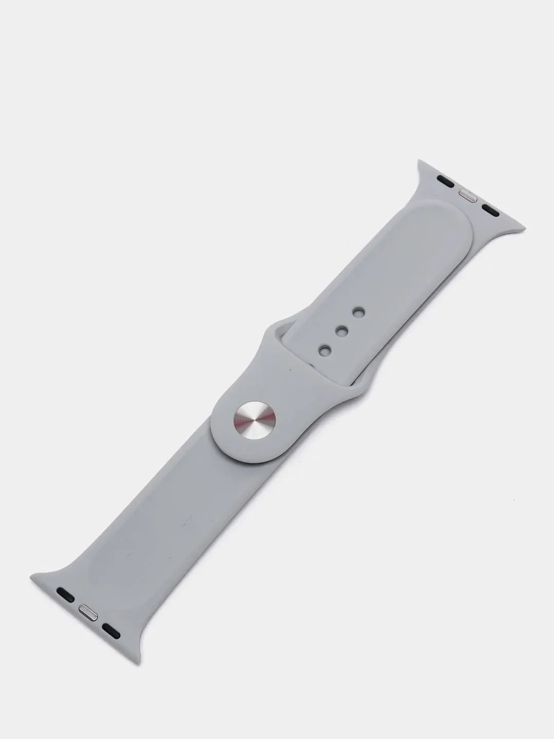 Серый меланж силиконовый ремешок для Apple Watch 4, 5, 6, 7, 8, SE на 38/42/40/44/41/45