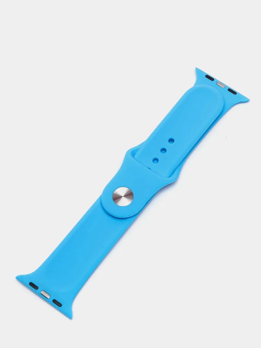 Голубой силиконовый ремешок для Apple Watch 4, 5, 6, 7, 8, SE на 38/42/40/44/41/45
