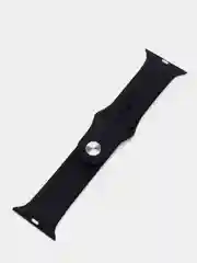 Черный силиконовый ремешок для Apple Watch 4, 5, 6, 7, 8, SE на 38/42/40/44/41/45