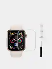Защитное 3D стекло для Apple Watch 38/40/42/44 мм. (полная проклейка)