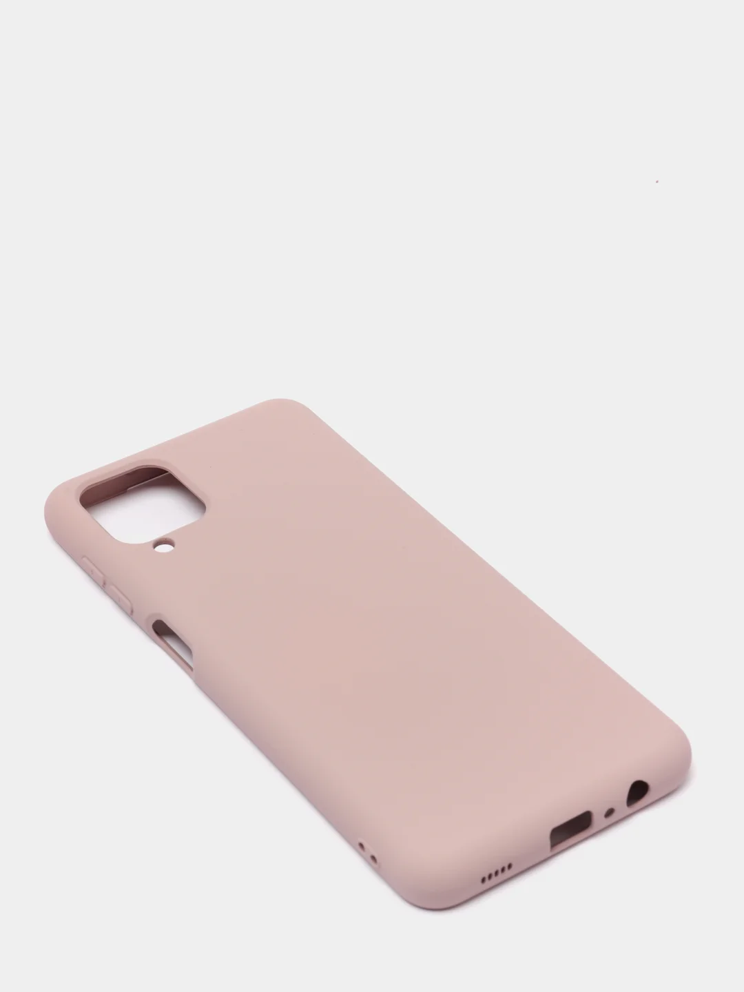 Бежевый меланж чехол Samsung Galaxy A12 / M12, Галакси А12, силиконовый Silicone Cover с закрытым низом