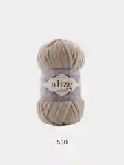 Бежевый меланж пряжа плюшевая Alize Velluto
