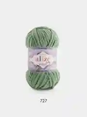 Зеленый пряжа плюшевая Alize Velluto