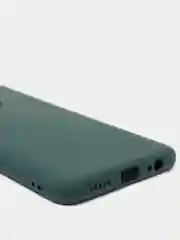 Зеленый чехол Xiaomi Redmi Note 9, Редми Нот 9 силиконовый, с закрытым низом и бархатом внутри