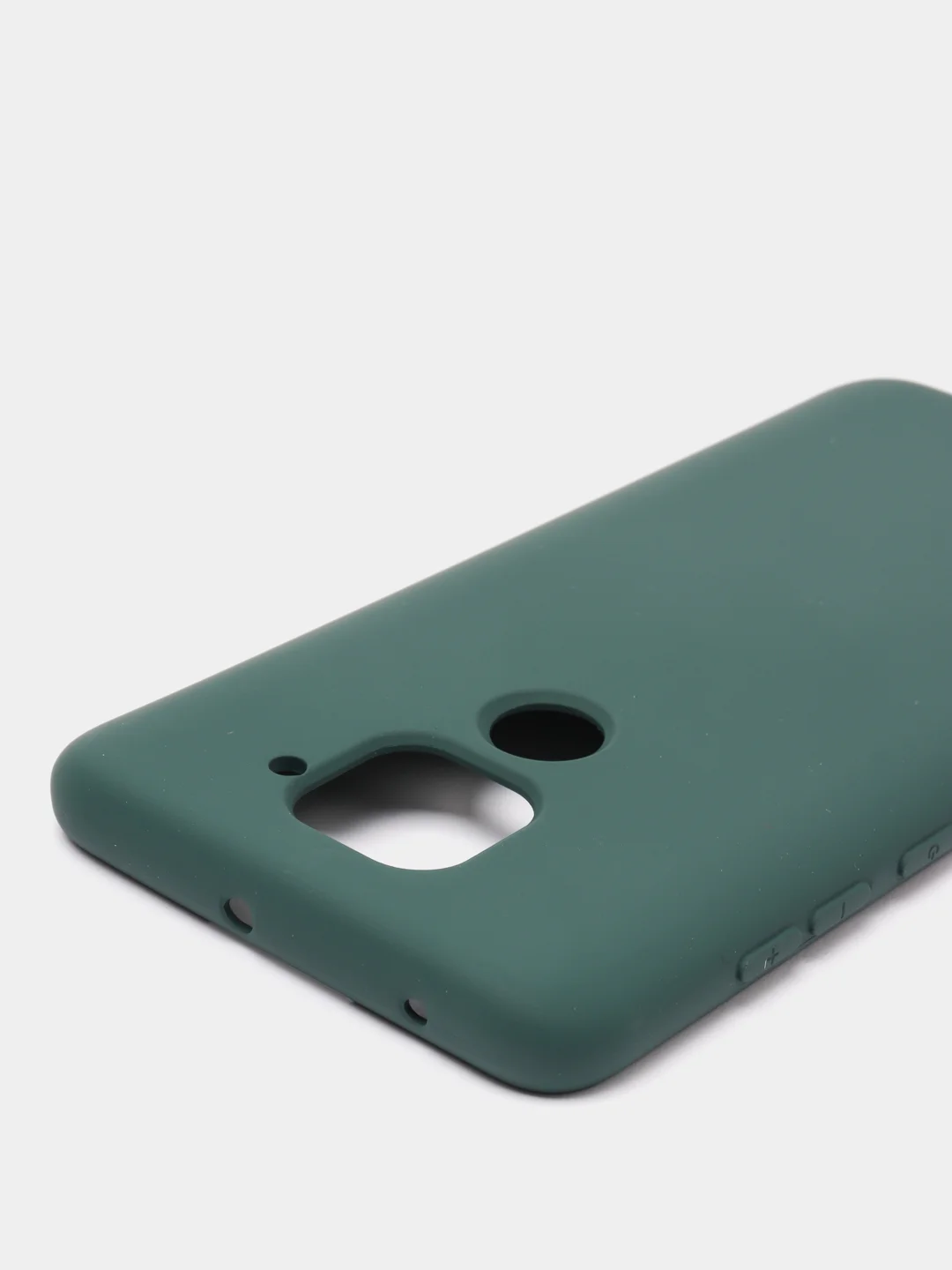 Зеленый чехол Xiaomi Redmi Note 9, Редми Нот 9 силиконовый, с закрытым низом и бархатом внутри