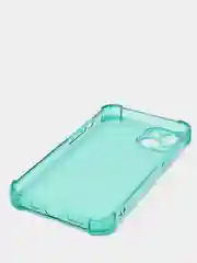 Бирюзовый чехол противоударный на iPhone 7, 8, 11, 12, 13, Pro, mini, Max, Plus, прозрачный