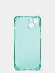 Бирюзовый чехол противоударный на iPhone 7, 8, 11, 12, 13, Pro, mini, Max, Plus, прозрачный