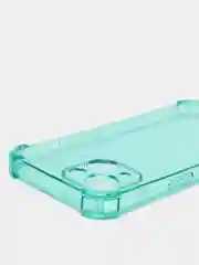 Бирюзовый чехол противоударный на iPhone 7, 8, 11, 12, 13, Pro, mini, Max, Plus, прозрачный