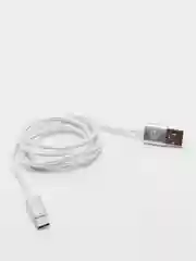 Белый кабель зарядочный Type-C Arnezi для зарядки и передачи данных