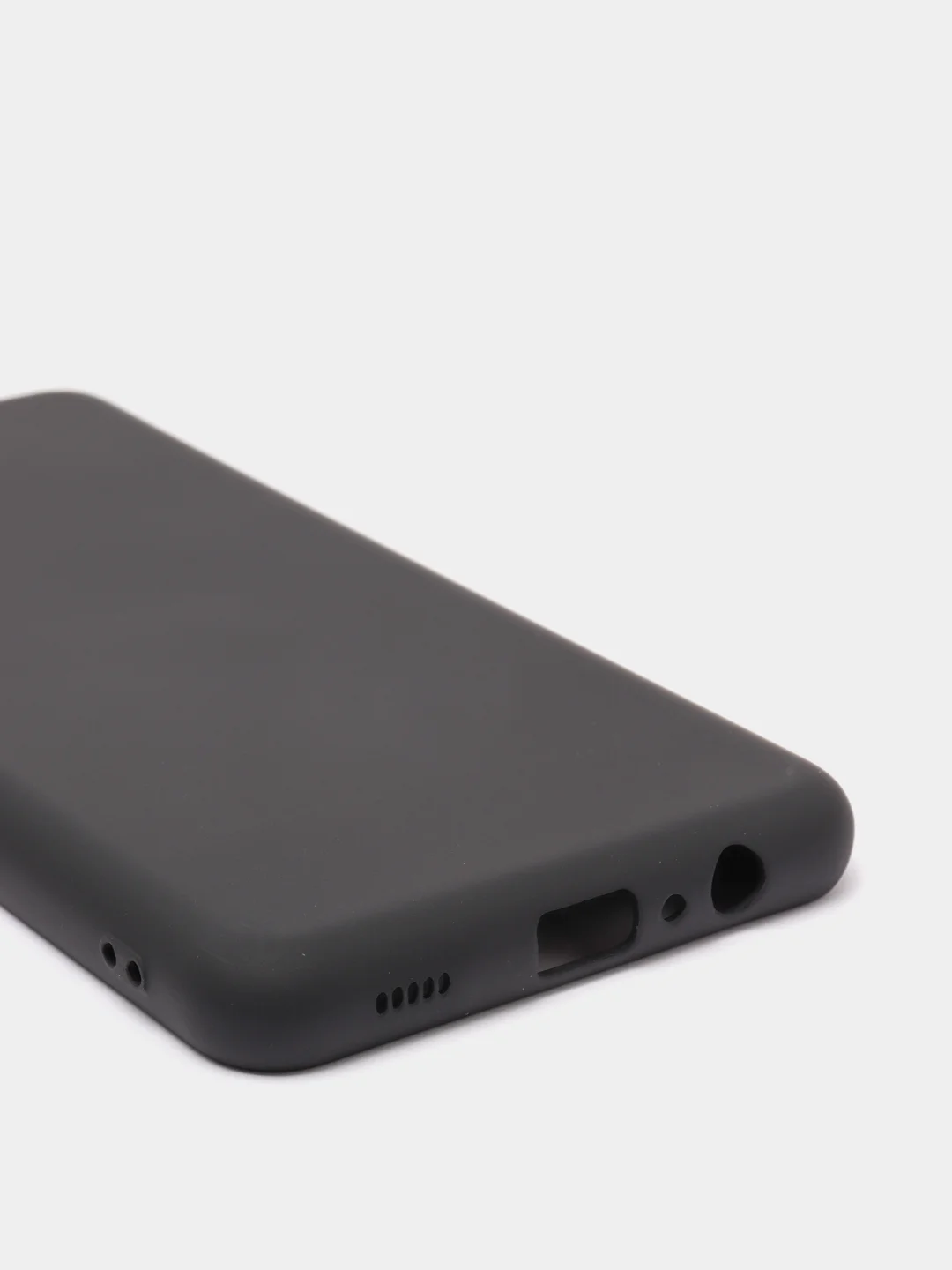 Черный чехол силиконовый для Samsung Galaxy A12