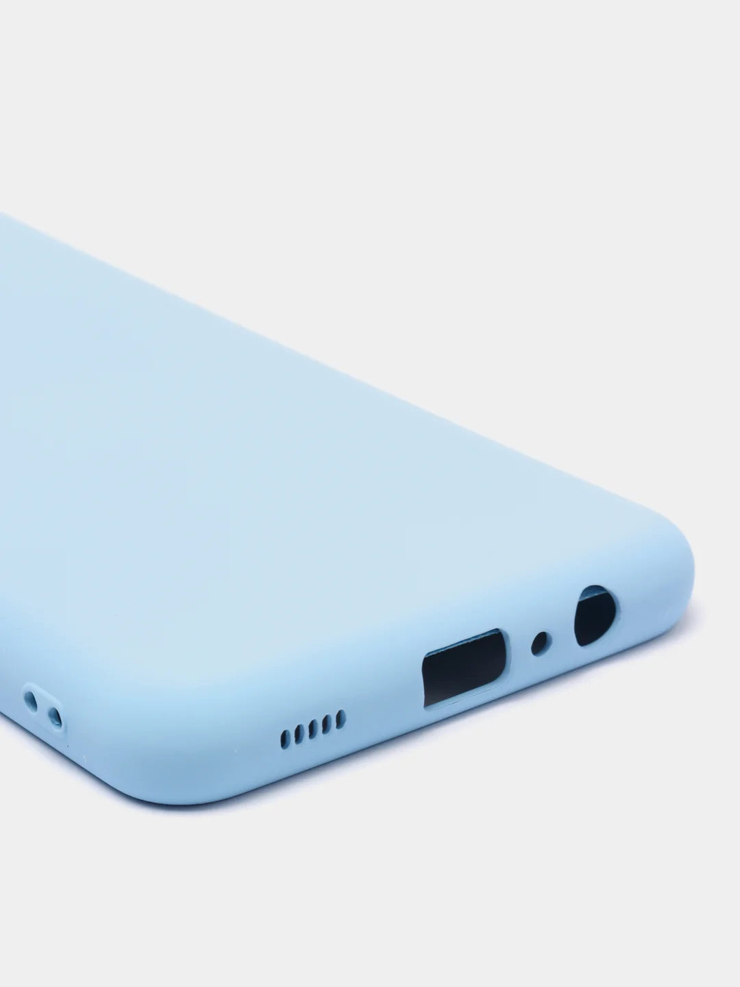 Голубой чехол силиконовый для Samsung Galaxy A12