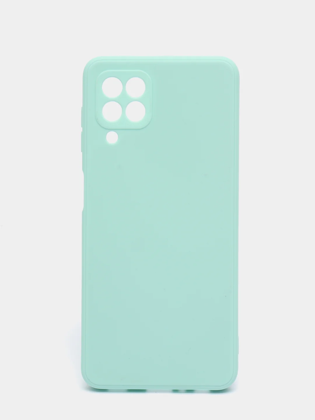 Мятный чехол Samsung A22 4G, M22, M32 c защитой камеры и бархатом внутри