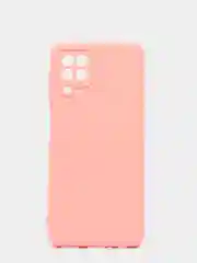 Пастельно-коралловый чехол Samsung A22 4G, M22, M32 c защитой камеры и бархатом внутри