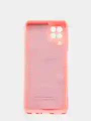Пастельно-коралловый чехол Samsung A22 4G, M22, M32 c защитой камеры и бархатом внутри