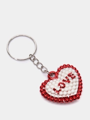 Брелок сердце с бусинами "Love"