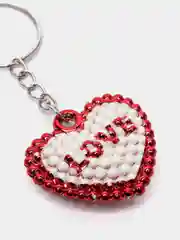 Брелок сердце с бусинами "Love"