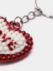 Брелок сердце с бусинами "Love"