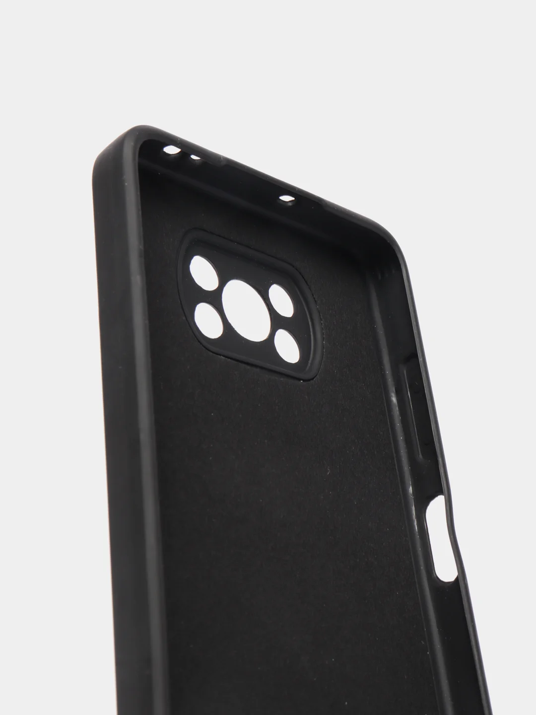 Черный чехол Xiaomi POCO X3 /POCO X3 PRO с защитой камеры и бархатом внутри