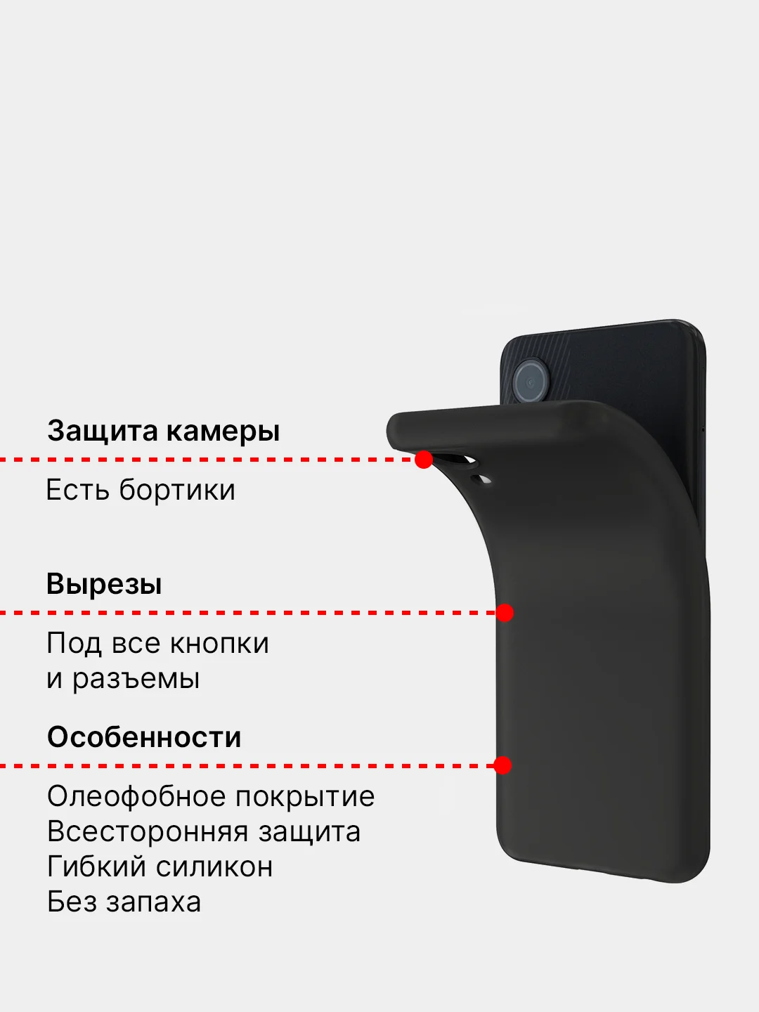 Чехол для Samsung Galaxy A03 Core, силиконовый