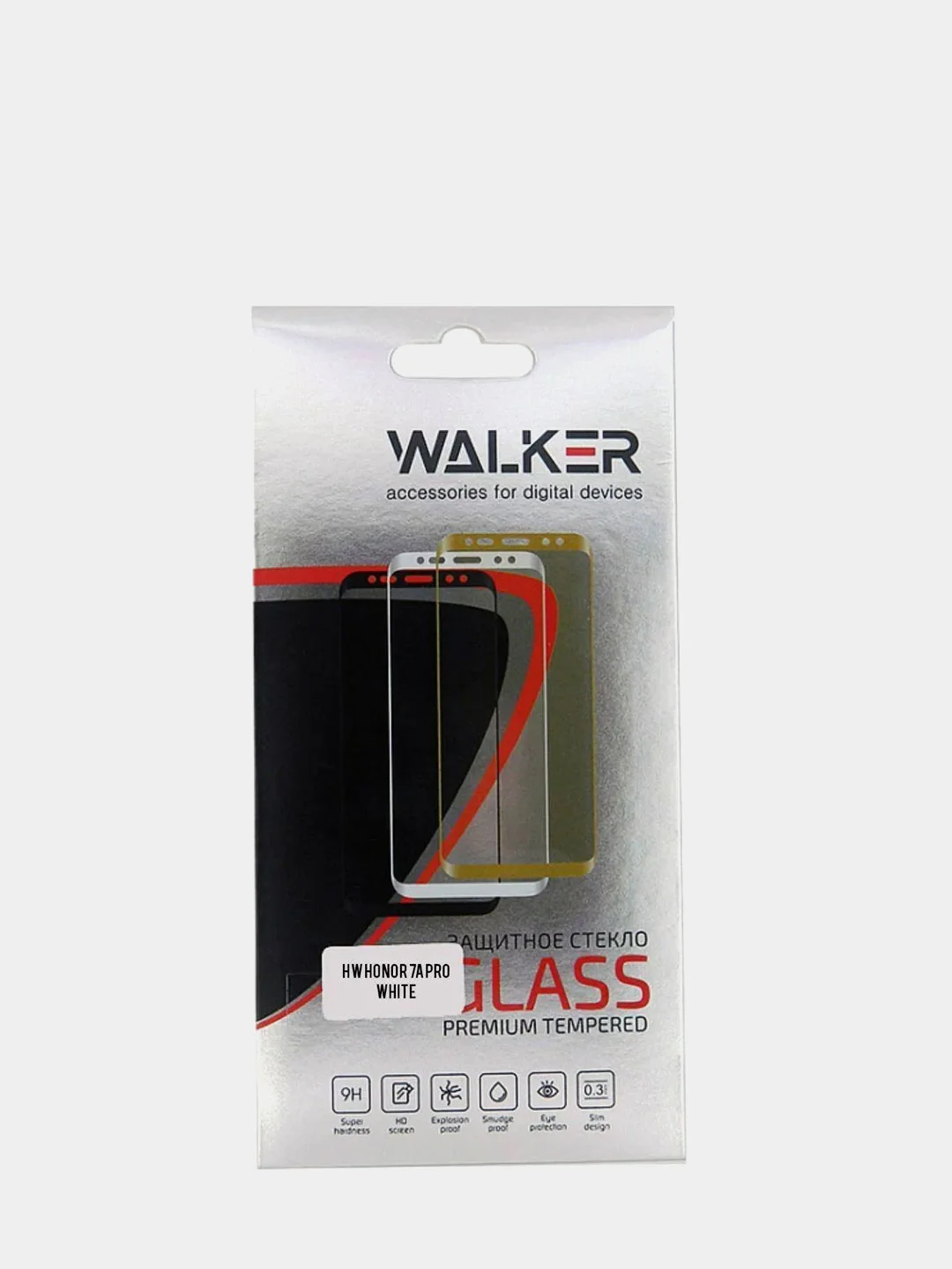 Белый защитное стекло Walker полное покрытие на HONOR PSmart / 7A pro / 7X  XIAOMI Redmi Note 4 / 4X