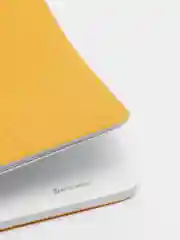 Тетрадь B5 60л, сшивка, в точку, кожзам под рогожку, желтый, BRAUBERG BRIGHT, 403848