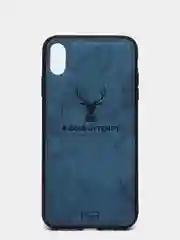 Синий дизайнерский чехол на iPhone с оленем