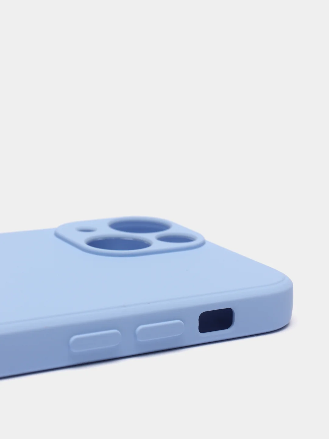 Голубой чехол iPhone 11 13 12 Pro Mini силиконовый ( Айфон Про Мини )