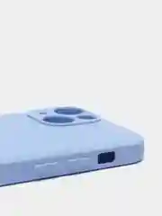 Голубой чехол iPhone 11 13 12 Pro Mini силиконовый ( Айфон Про Мини )