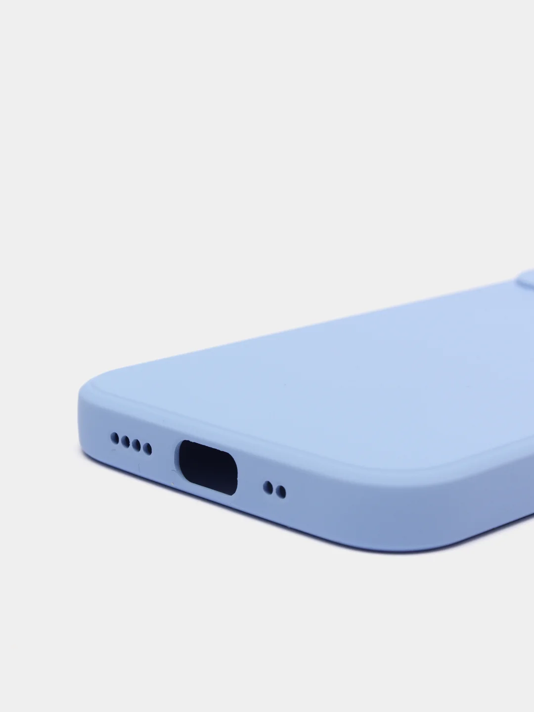 Голубой чехол iPhone 11 13 12 Pro Mini силиконовый ( Айфон Про Мини )