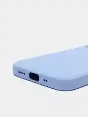 Голубой чехол iPhone 11 13 12 Pro Mini силиконовый ( Айфон Про Мини )