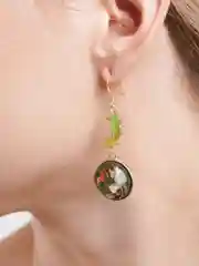 Бирюзовый ретро серьги