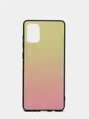 Желтый градиентный чехол из закаленного стекла для Samsung S10/S20/A51/A71/S9/A01/A50/A20/A70