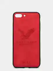 Красный дизайнерский чехол на iPhone с орлом