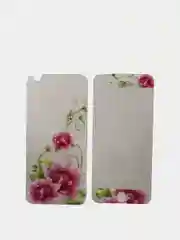 Серый защитное стекло iPhone 6 / 6S 2 в 1 двухсторонее с цветами и стразами  mobus